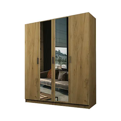 картинка Шкаф ЭКОН распашной 4-х дверный с 2-мя зеркалами от магазина КУПИ КУПЕ